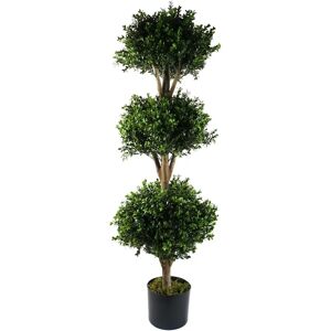 Botanik UK Green 120cm Buxus Triple Ball Artificial Tree - Outdoor Decor Botanik UK Green 120cm Buxus Triple Ball Artificial Tree - Outdoor Decor