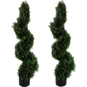 Leaf Cedar Spiral Tree Artificial 120cm Green - Artificial Topiary Tree Leaf Cedar Spiral Tree Artificial 120cm Green - Artificial Topiary Tree