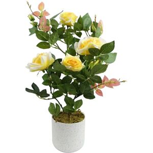 Leaf 70457 Artificial Yellow Rose Plant - Artificial Flower, Low Maintenance Leaf 70457 Artificial Yellow Rose Plant - Artificial Flower, Low Maintenance