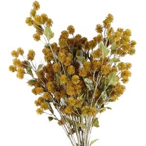 Leaf Yellow Craspedia Artificial Flowers - 85cm, Pack of 6 Leaf Yellow Craspedia Artificial Flowers - 85cm, Pack of 6