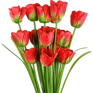 Leaf Leaf 6 Red Artificial Tulip Stems - Artificial Flowers Leaf Leaf 6 Red Artificial Tulip Stems - Artificial Flowers