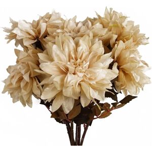 Leaf Dahlia Silk Flowers - Dusty Cream - Artificial Arrangement Leaf Dahlia Silk Flowers - Dusty Cream - Artificial Arrangement
