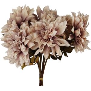 Leaf Dusty Pink Artificial Dahlia Flowers - 6 Stems Leaf Dusty Pink Artificial Dahlia Flowers - 6 Stems