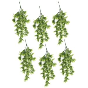Green Artificial Boston Fern Hanging Plant - 75cm Pack of 6 Green Artificial Boston Fern Hanging Plant - 75cm Pack of 6