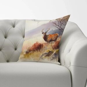 WRT Ltd - Stag Deer Water Colour - 33cm x 48cm - Cushions WRT Ltd - Stag Deer Water Colour - 33cm x 48cm - Cushions