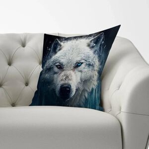 WRT Ltd - White Wolf Face Splashart Cushions - 33x48cm - Cushions WRT Ltd - White Wolf Face Splashart Cushions - 33x48cm - Cushions