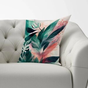 WRT Ltd - Feather Leaves Tropical Cushions - Green - Cushion WRT Ltd - Feather Leaves Tropical Cushions - Green - Cushion