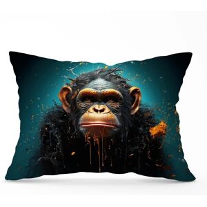 WRT Ltd - Monkey Face Splashart - Blue - Cushions WRT Ltd - Monkey Face Splashart - Blue - Cushions