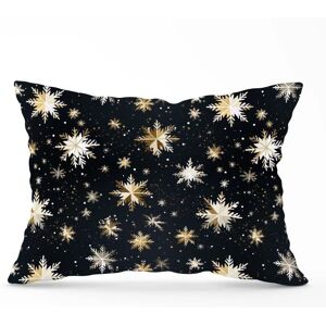 WRT Ltd - Silver Gold Snowflake Pattern Cushions - 33x48cm - Cushions WRT Ltd - Silver Gold Snowflake Pattern Cushions - 33x48cm - Cushions