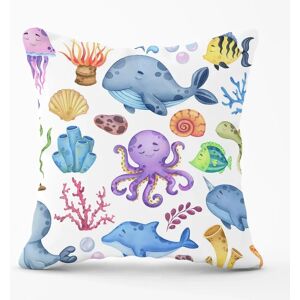 WRT Ltd - Children'S Sea Life Outdoor Cushion - 45x45cm - Cushion WRT Ltd - Children'S Sea Life Outdoor Cushion - 45x45cm - Cushion