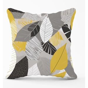WRT Ltd - Autumn Leaves - Grey Yellow - Outdoor Cushion WRT Ltd - Autumn Leaves - Grey Yellow - Outdoor Cushion