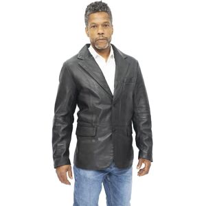 Infinity Leather Men's 2 Button Blazer - Black - Size 5XL Infinity Leather Men's 2 Button Blazer - Black - Size 5XL