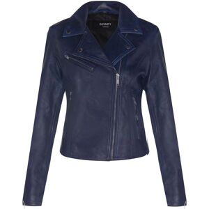 Infinity Leather Dames Classic Blauwe Leren Bikerjas - Leren Biker Jas Infinity Leather Dames Classic Blauwe Leren Bikerjas - Leren Biker Jas