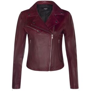 Infinity Leather Burgundy Leather Classic Biker Jacket - Women - Size 10 UK Infinity Leather Burgundy Leather Classic Biker Jacket - Women - Size 10 UK