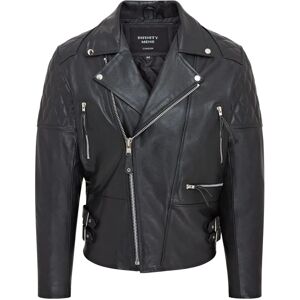Infinity Leather Herren Rindsleder Brando Bikerjacke - Schwarz - XL Infinity Leather Herren Rindsleder Brando Bikerjacke - Schwarz - XL