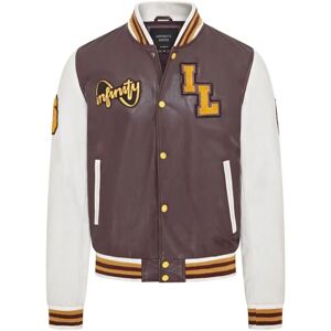 Infinity Leather Heren Bordeau Baseball Leren Letterman Bomber - XL Infinity Leather Heren Bordeau Baseball Leren Letterman Bomber - XL