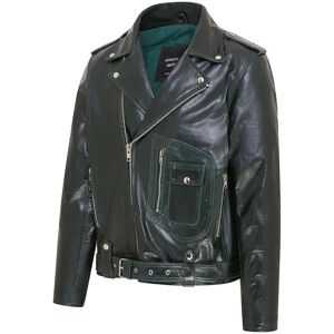 Infinity Leather Herren Grüne Retro Brando Steppjacke - Leder Biker Jacke Infinity Leather Herren Grüne Retro Brando Steppjacke - Leder Biker Jacke