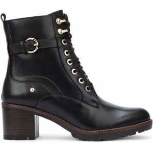 Pikolinos Llanes Black Leather Mid-Heel Boots - Boots Pikolinos Llanes Black Leather Mid-Heel Boots - Boots