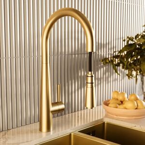 Enza - Olnslbbrpo - Brushed Brass - Kitchen Mixer Tap Enza - Olnslbbrpo - Brushed Brass - Kitchen Mixer Tap