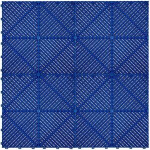 MonsterShop Blue Vented Garage Floor Tiles - Interlocking Set MonsterShop Blue Vented Garage Floor Tiles - Interlocking Set