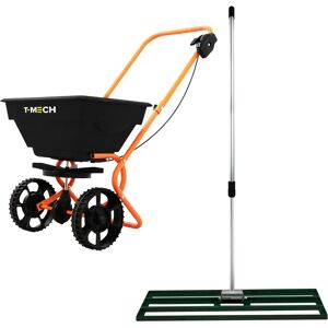 T-Mech Distributeur Rotatif et Nivelleur de Gazon 100cm - Vert - Publicité T-Mech Distributeur Rotatif et Nivelleur de Gazon 100cm - Vert - Publicité
