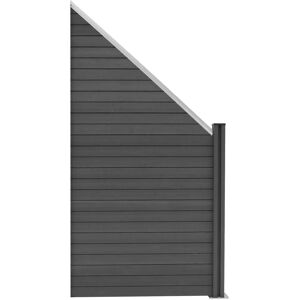 MonsterShop Grey Composite Angled Fence Panel - Fence Type MonsterShop Grey Composite Angled Fence Panel - Fence Type