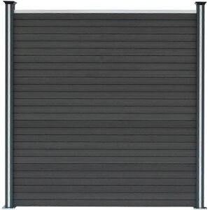 MonsterShop Grey Composite Fence Set with LED & Angled Piece MonsterShop Grey Composite Fence Set with LED & Angled Piece