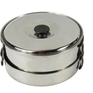 Regatta Great Outdoors Compact Steel Camping Cooking Set - Silver - One Size Regatta Great Outdoors Compact Steel Camping Cooking Set - Silver - One Size