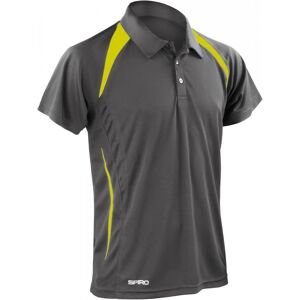Spiro Mens Grey/Lime Performance Polo Shirt 3XL - Polo Shirt Spiro Mens Grey/Lime Performance Polo Shirt 3XL - Polo Shirt
