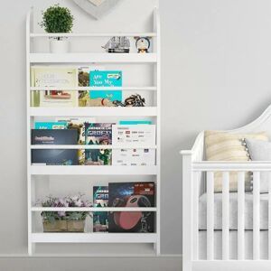 Gr8 Home White Wall Mounted Children Bookcase - Book Storage Gr8 Home White Wall Mounted Children Bookcase - Book Storage