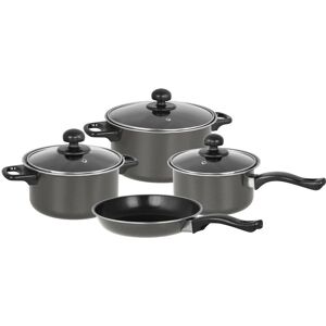 Gr8 Home - Dove Grey - 7 Pcs - Non Stick - Cookware Set Gr8 Home - Dove Grey - 7 Pcs - Non Stick - Cookware Set