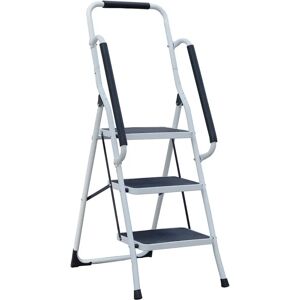 Gr8 Home 3 Step Ladder Folding Stool Non Slip Tread Steel Foldable - Ladder/Step Stool Gr8 Home 3 Step Ladder Folding Stool Non Slip Tread Steel Foldable - Ladder/Step Stool