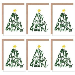 Artery8 - Tree Set - White - Pack of 6 - Greeting Cards Artery8 - Tree Set - White - Pack of 6 - Greeting Cards