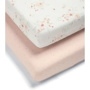 Mamas & Papas Pink Floral Cotbed Fitted Sheets - 2 Pack Mamas & Papas Pink Floral Cotbed Fitted Sheets - 2 Pack