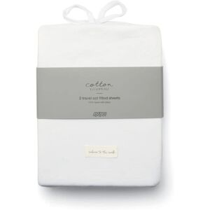 Mamas & Papas Travel Cot Fitted Sheets - White Mamas & Papas Travel Cot Fitted Sheets - White