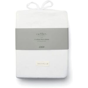 Mamas & Papas White Cotbed Fitted Sheets (2 Pack) - Cotbed Fitted Sheets Mamas & Papas White Cotbed Fitted Sheets (2 Pack) - Cotbed Fitted Sheets