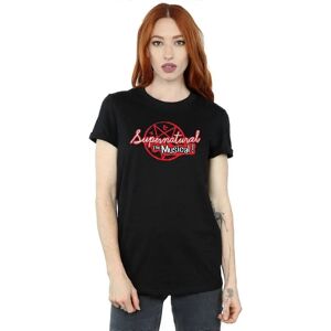 Supernatural Women's Cotton Boyfriend T-Shirt - Black - T-Shirt Supernatural Women's Cotton Boyfriend T-Shirt - Black - T-Shirt