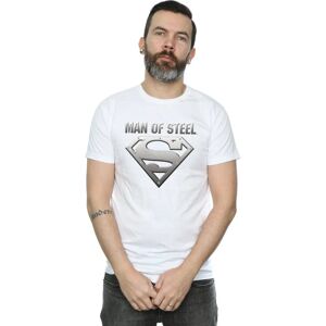 DC Comics Superman Man Of Steel Shield T-Shirt White XXX-Large DC Comics Superman Man Of Steel Shield T-Shirt White XXX-Large