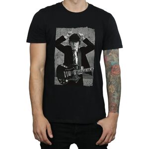 AC/DC Angus Young Distressed Photo T-Shirt - Sport Grey - T-Shirt AC/DC Angus Young Distressed Photo T-Shirt - Sport Grey - T-Shirt