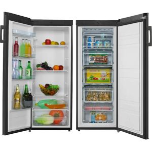 Cookology Upright Tall Freestanding Fridge & Freezer Pack - Side-by-Side - Black Cookology Upright Tall Freestanding Fridge & Freezer Pack - Side-by-Side - Black