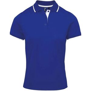 Premier Womens/ladies Contrast Coolchecker Polo Shirt - Royal/White - Small Premier Womens/ladies Contrast Coolchecker Polo Shirt - Royal/White - Small