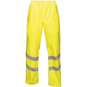 Regatta Men Yellow Hi-Vis Waterproof Over Trousers - Over Trousers Regatta Men Yellow Hi-Vis Waterproof Over Trousers - Over Trousers