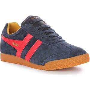 Gola Harrier Suede Navy Red Trainers - Shoe Type Gola Harrier Suede Navy Red Trainers - Shoe Type