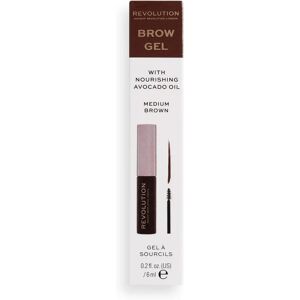 Makeup Revolution Medium Brown Eyebrow Gel - Eyebrow Fixer Makeup Revolution Medium Brown Eyebrow Gel - Eyebrow Fixer