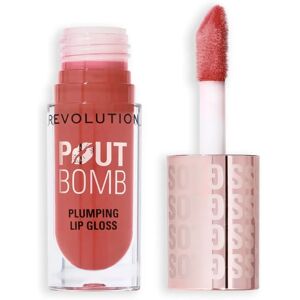 Makeup Revolution Pout Bomb Warm Peach Lip Gloss - Lip Plumper for Women Makeup Revolution Pout Bomb Warm Peach Lip Gloss - Lip Plumper for Women