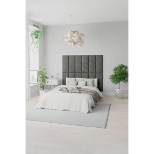 Aspire - EasyMount Wall Mounted Upholstered Panels - Pack of 8 - Kimiyo Linen - Silver Headboard Panel Set Aspire - EasyMount Wall Mounted Upholstered Panels - Pack of 8 - Kimiyo Linen - Silver Headboard Panel Set