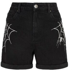 Hellbunny Arania Black Shorts - Bomull Denim - M Hellbunny Arania Black Shorts - Bomull Denim - M
