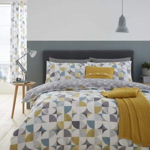 Catherine Lansfield Retro Circles Easy Care King Size Duvet Set - Duvet Set Catherine Lansfield Retro Circles Easy Care King Size Duvet Set - Duvet Set