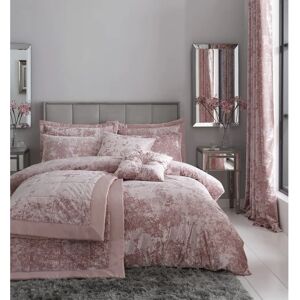 Catherine Lansfield Crushed Velvet King Duvet Set - Light Pink Catherine Lansfield Crushed Velvet King Duvet Set - Light Pink