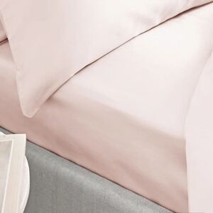 Bianca 400 Thread Count Cotton Sateen Pink Fitted Sheet - Bed Sheet Bianca 400 Thread Count Cotton Sateen Pink Fitted Sheet - Bed Sheet